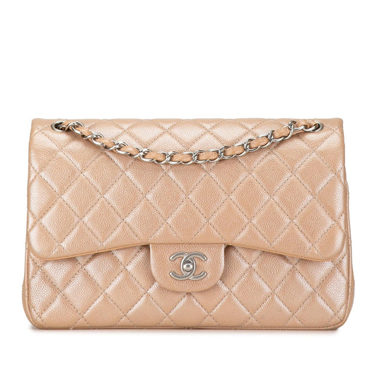Chanel Jumbo Classic Iridescent Caviar Double Flap (SHG-UyNX9I) Shoulder Bag