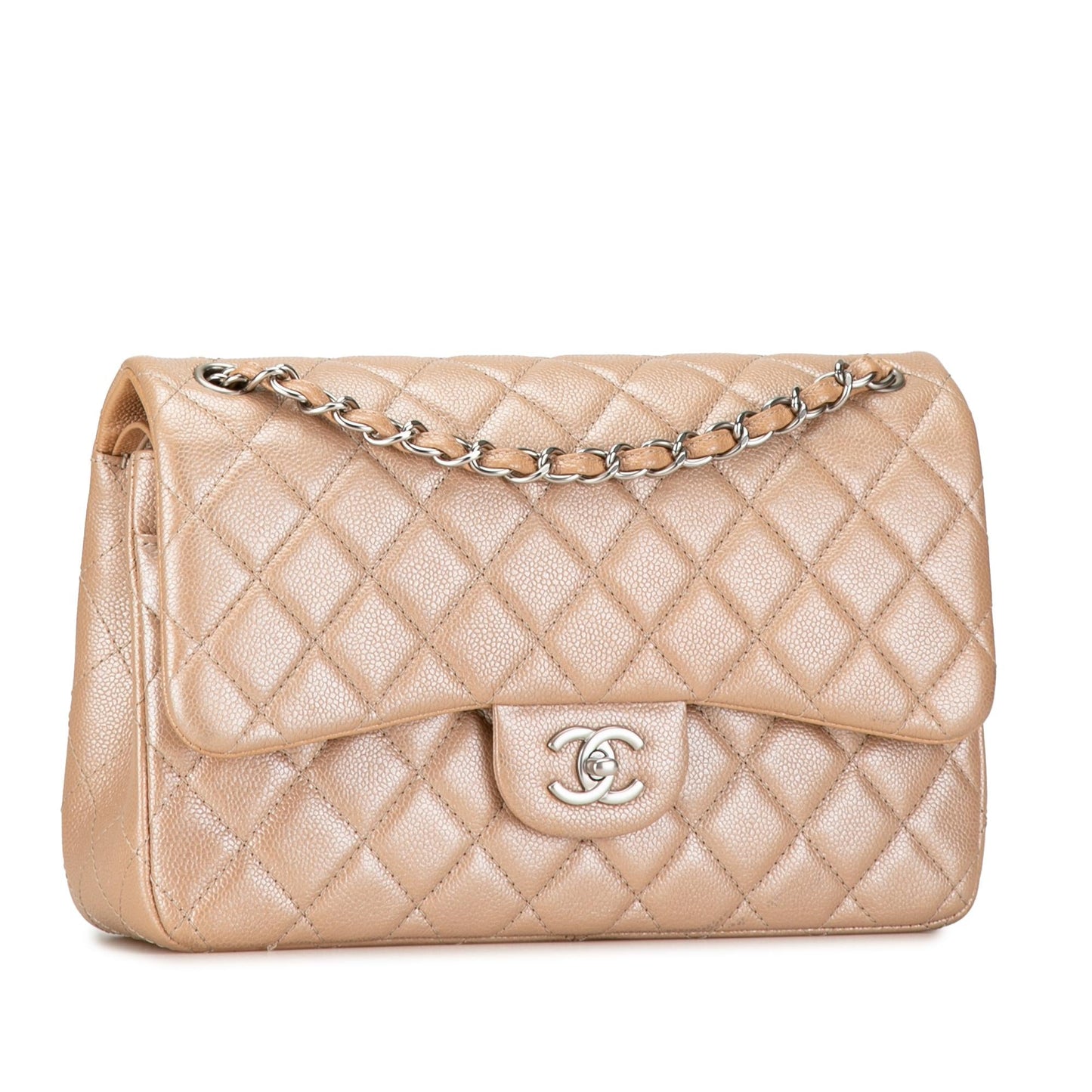 Chanel Jumbo Classic Iridescent Caviar Double Flap (SHG-UyNX9I) Shoulder Bag