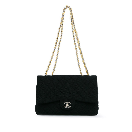 Chanel Jumbo Classic Jersey Single Flap (SHG-X4hoLJ) Shoulder Bag