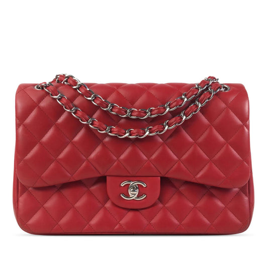 Chanel Jumbo Classic Lambskin Double Flap (SHG-430UAz) Shoulder Bag