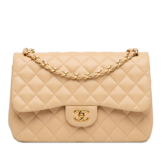 Chanel Jumbo Classic Lambskin Double Flap (SHG-evy6Et) Shoulder Bag