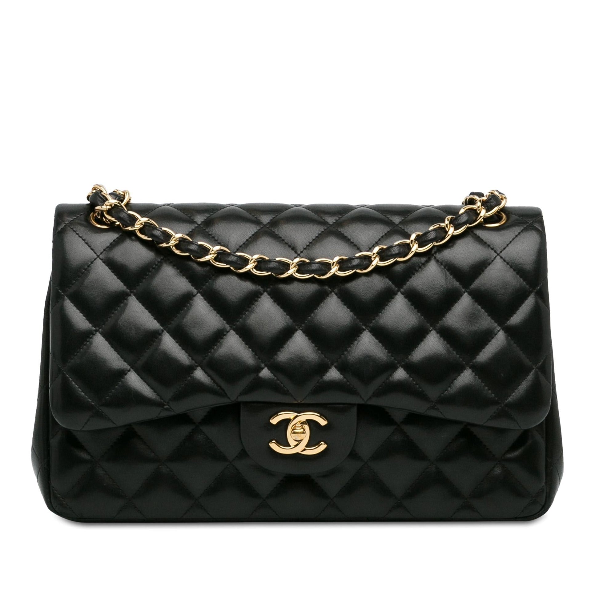 Chanel Jumbo Classic Lambskin Double Flap (SHG-dnuKsy) Shoulder Bag