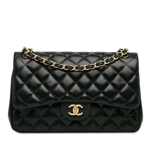 Chanel Jumbo Classic Lambskin Double Flap (SHG-dnuKsy) Shoulder Bag