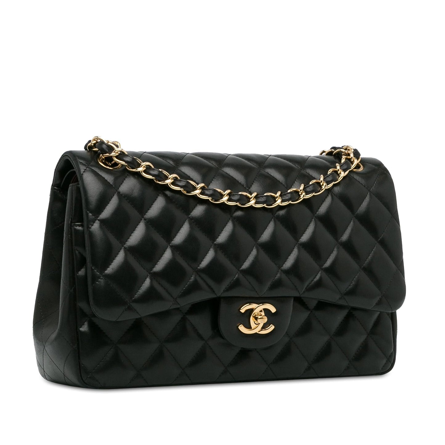 Chanel Jumbo Classic Lambskin Double Flap (SHG-dnuKsy) Shoulder Bag