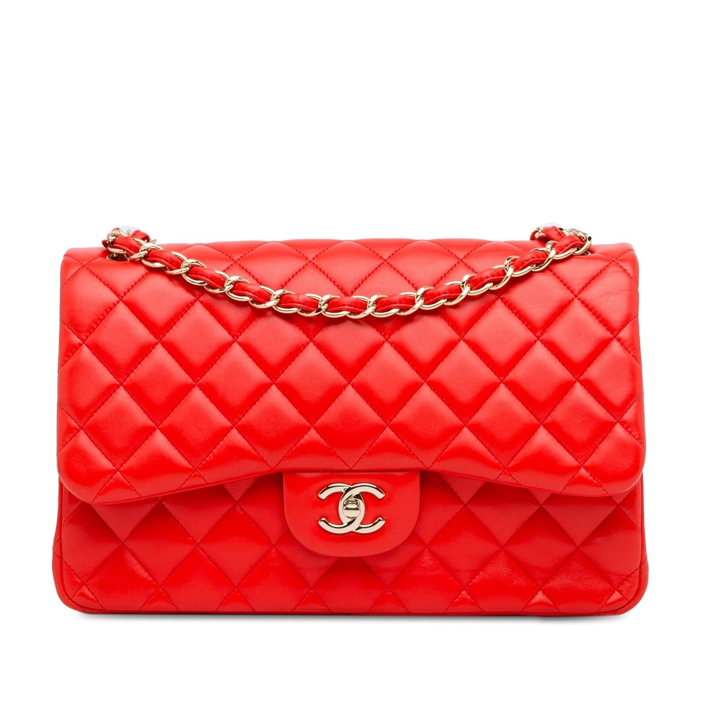 Chanel Jumbo Classic Lambskin Double Flap (SHG-UmY2Vt) Shoulder Bag
