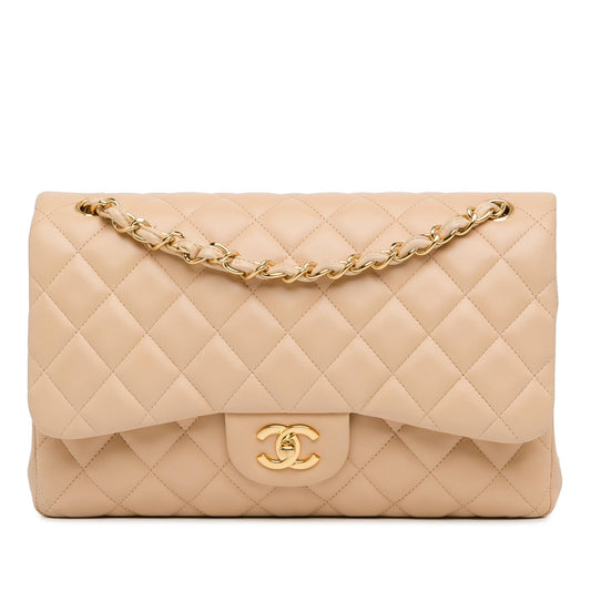 Chanel Jumbo Classic Lambskin Double Flap (SHG-FtOyqZ) Shoulder Bag