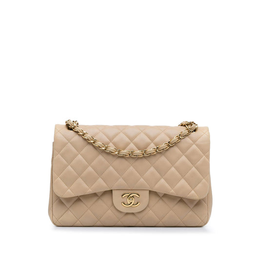 Chanel Jumbo Classic Lambskin Double Flap (SHG-w2q3Kp) Shoulder Bag
