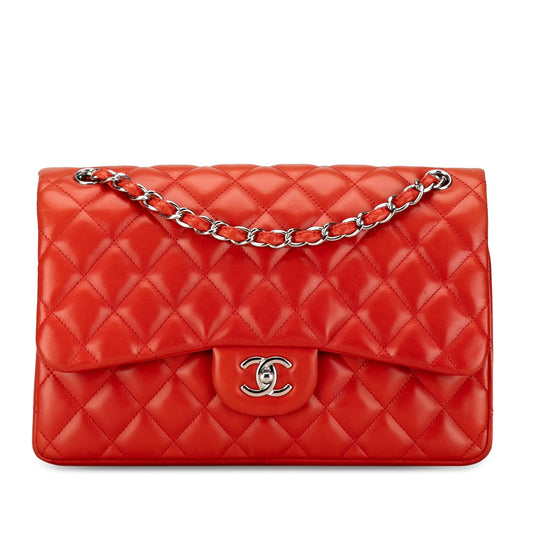 Chanel Jumbo Classic Lambskin Double Flap (SHG-vjfSJ9) Shoulder Bag