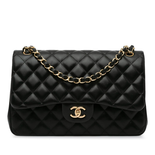 Chanel Jumbo Classic Lambskin Double Flap (SHG-0LaKgj) Shoulder Bag