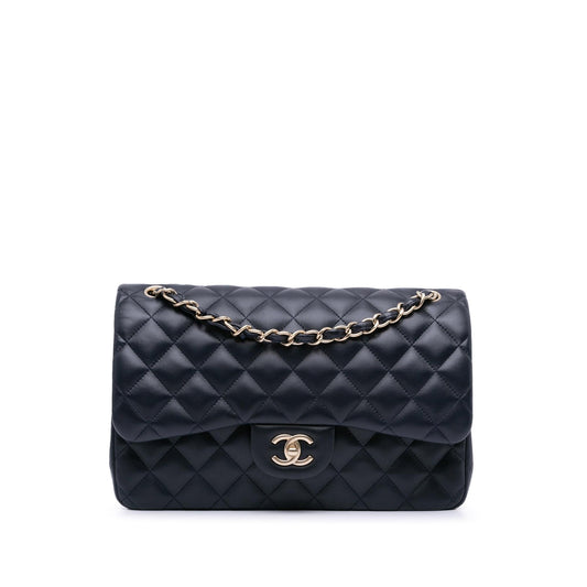 Chanel Jumbo Classic Lambskin Double Flap (SHG-byKwiG) Shoulder Bag