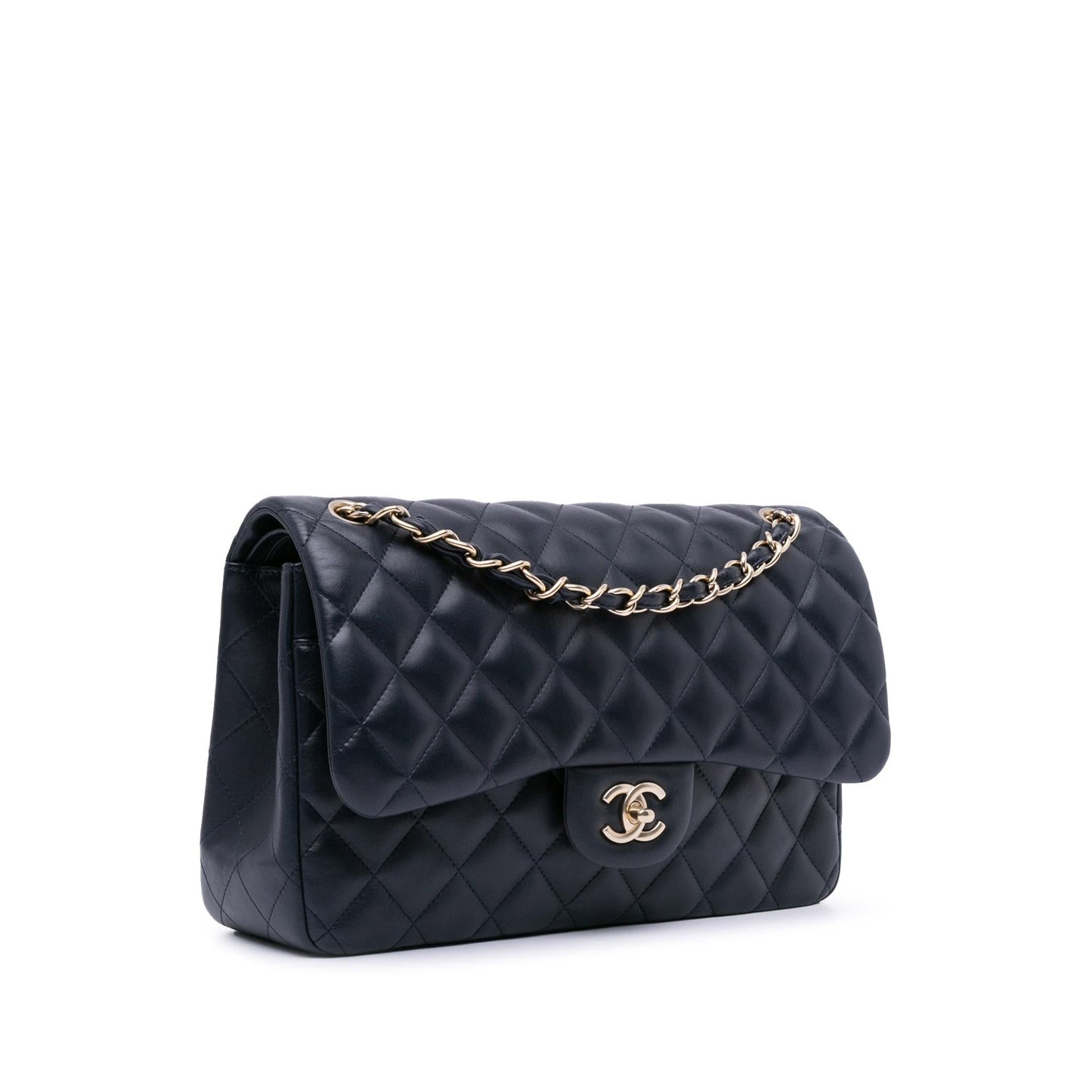 Chanel Jumbo Classic Lambskin Double Flap (SHG-byKwiG) Shoulder Bag