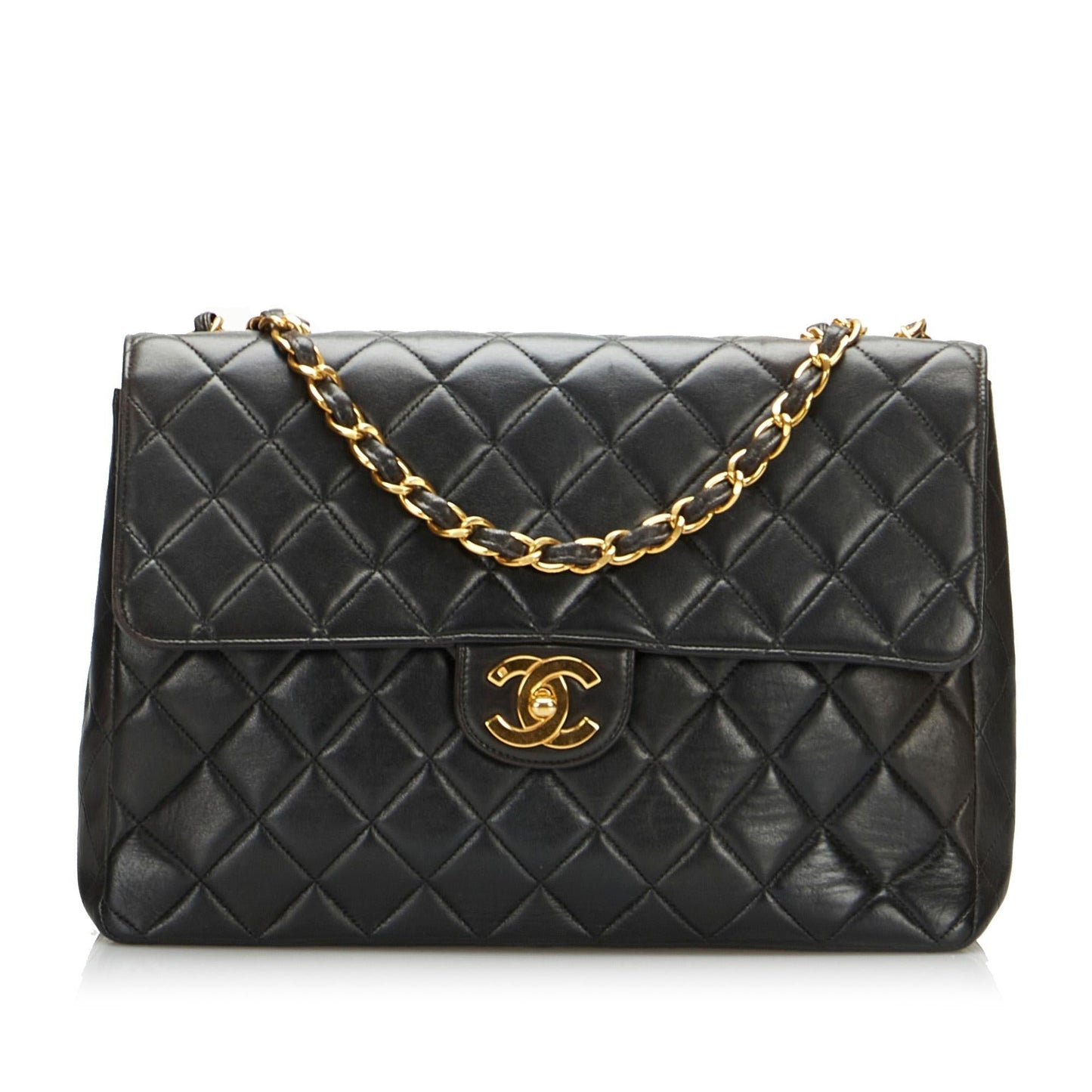 Chanel Jumbo Classic Lambskin Single Flap (SHG-f1GsEa) Shoulder Bag