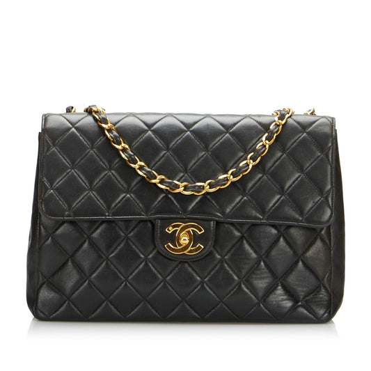 Chanel Jumbo Classic Lambskin Single Flap (SHG-f1GsEa) Shoulder Bag