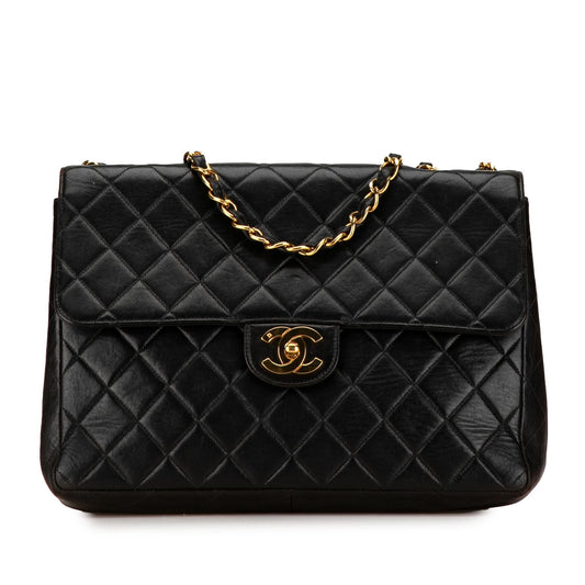 Chanel Jumbo Classic Lambskin Single Flap (SHG-DPt2yY) Shoulder Bag
