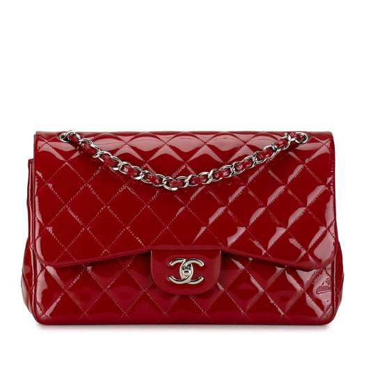 Chanel Jumbo Classic Patent Double Flap (SHG-rg1hZI) Shoulder Bag