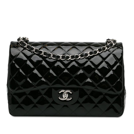 Chanel Jumbo Classic Patent Double Flap (SHG-Emgu8N) Shoulder Bag