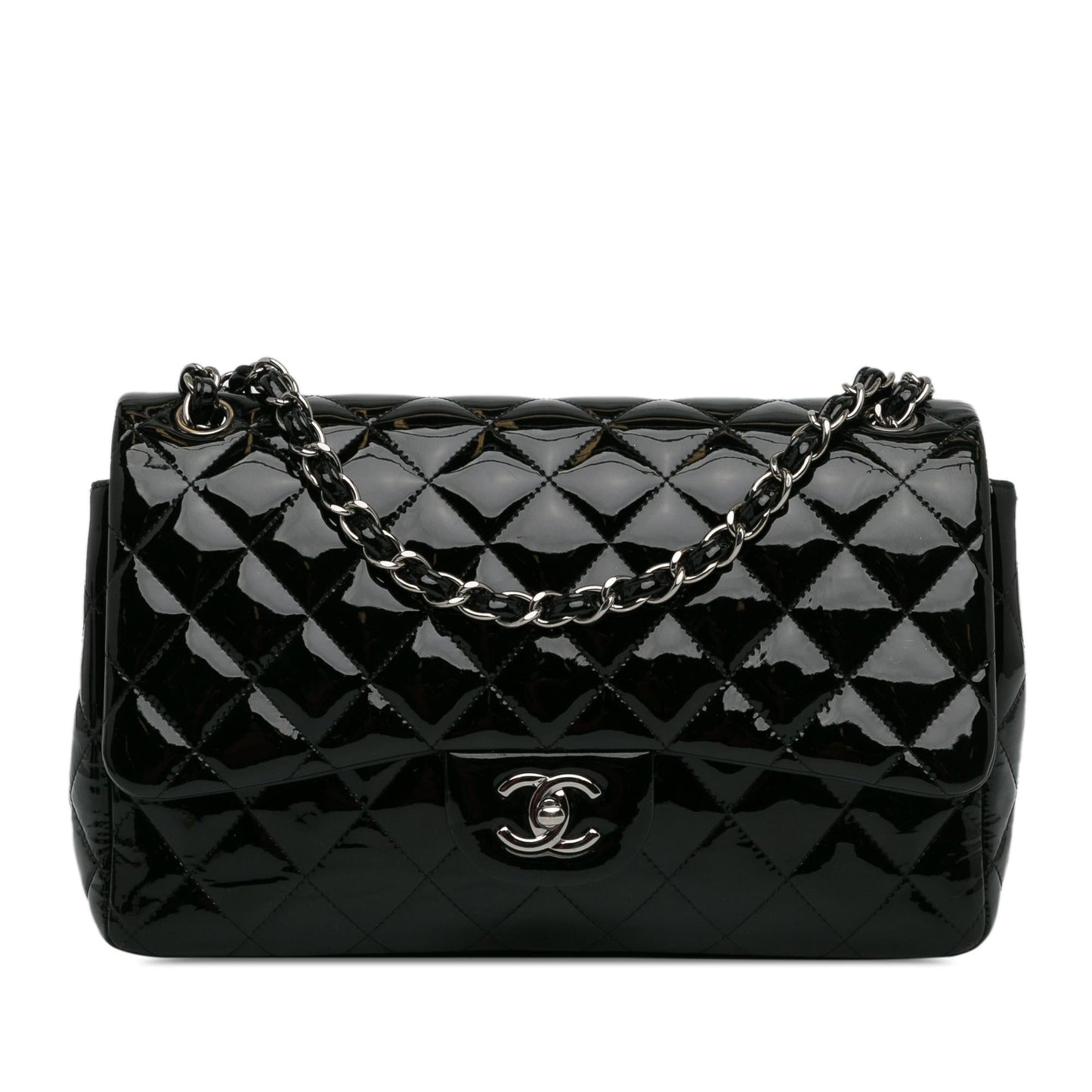 Chanel Jumbo Classic Patent Double Flap (SHG-N1UTHV) Shoulder Bag
