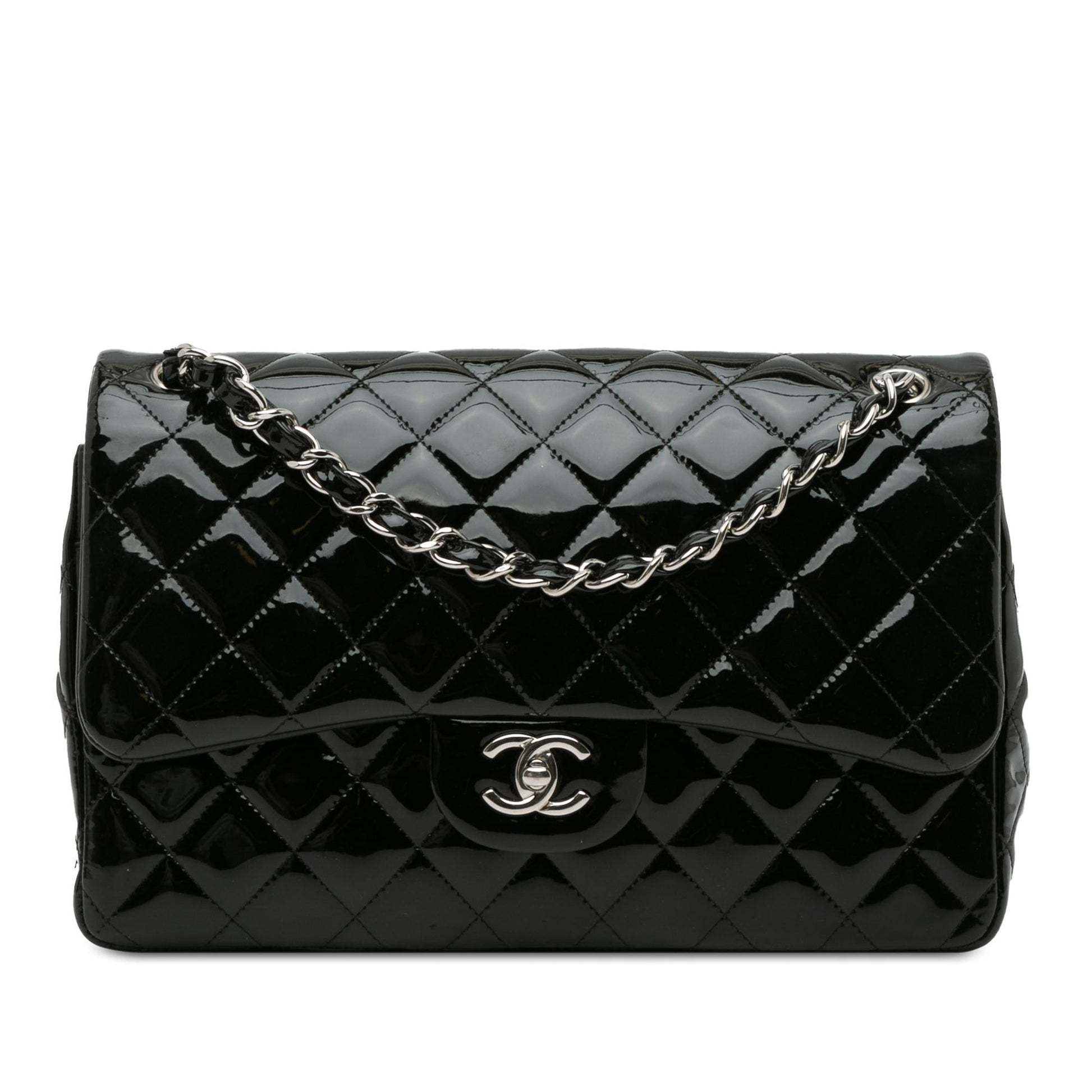 Chanel Jumbo Classic Patent Double Flap (SHG-gJqseL) Shoulder Bag