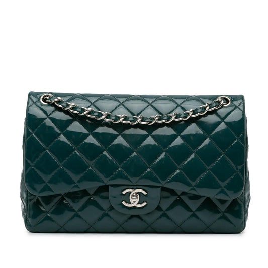 Chanel Jumbo Classic Patent Double Flap (SHG-A8oS33) Shoulder Bag
