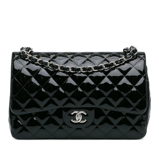 Chanel Jumbo Classic Patent Double Flap (SHG-OHbgvl) Shoulder Bag