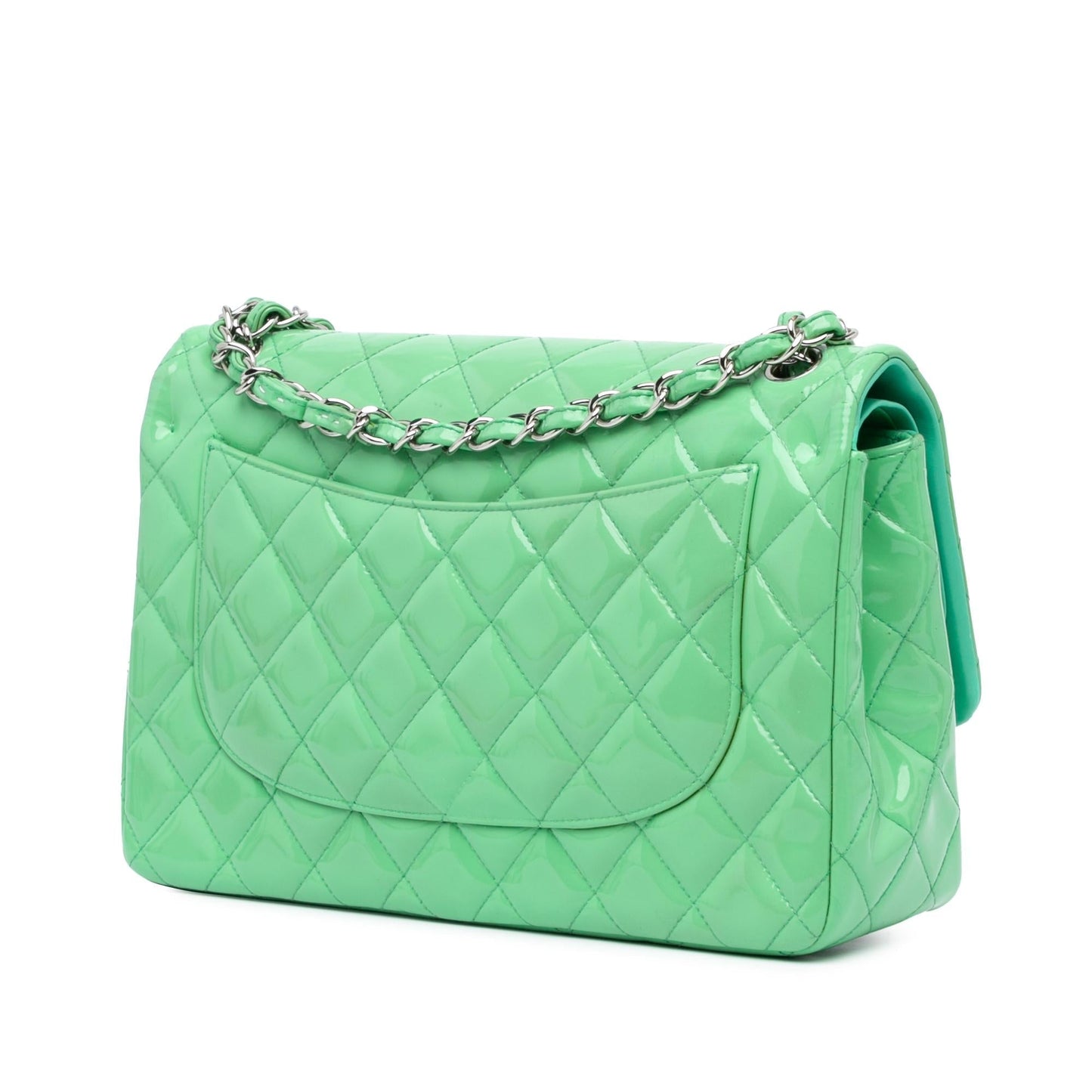 Chanel Jumbo Classic Patent Double Flap (SHG-vCasJx) Shoulder Bag