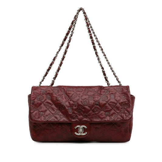 Chanel Jumbo Embossed Calfskin Lucky Symbols Flap (SHG-4r6aGP) Shoulder Bag