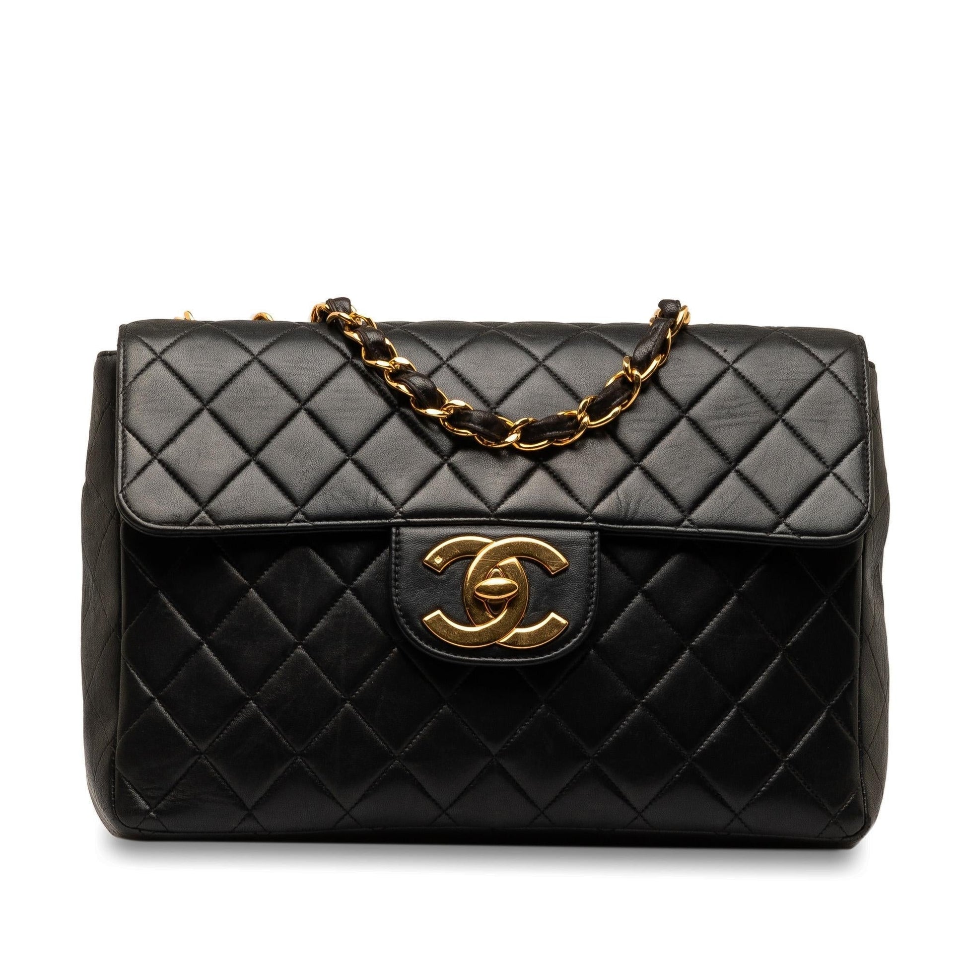 Chanel Jumbo XL Classic Lambskin Single Flap (SHG-cqY9eg) Shoulder Bag