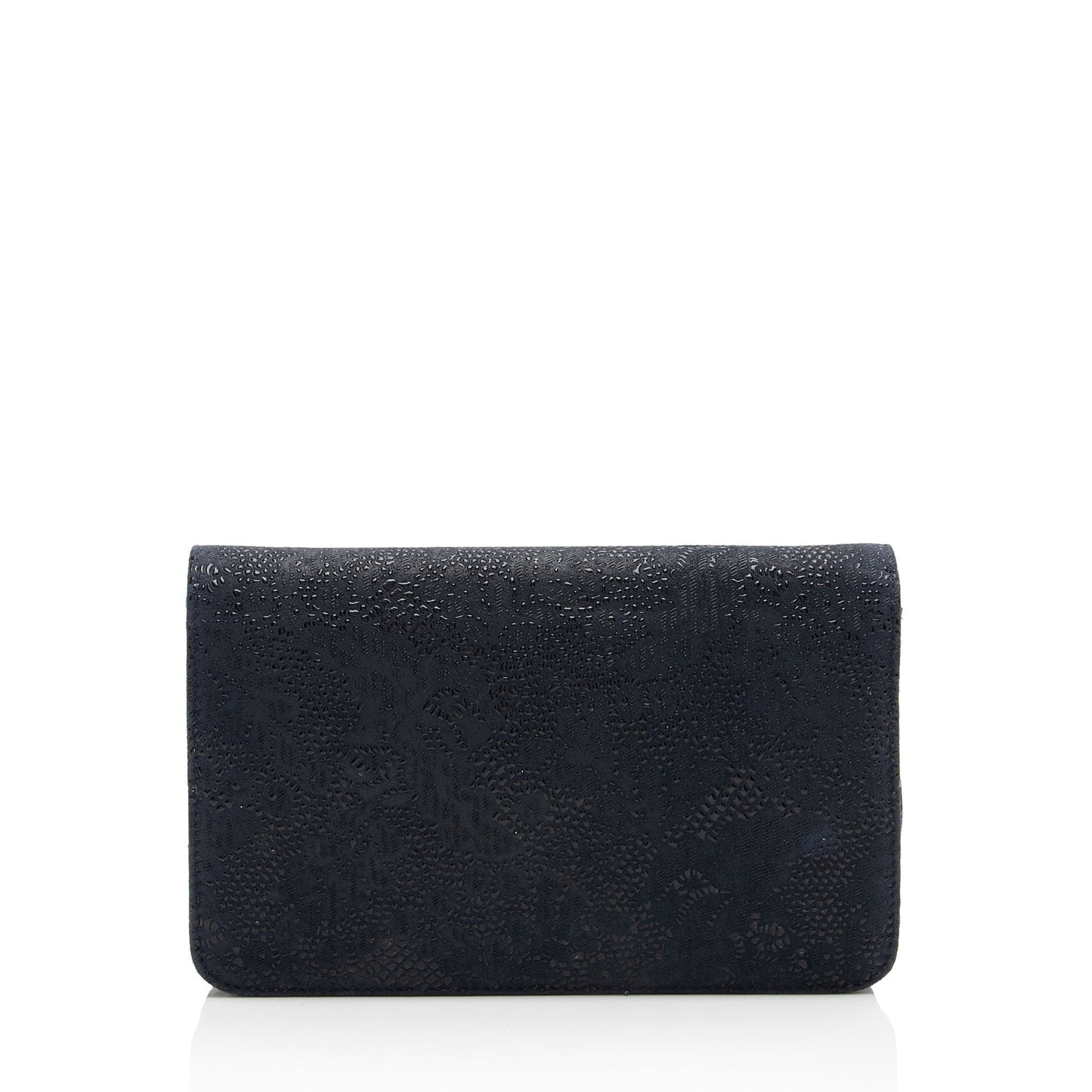 Chanel Lace Embossed Goatskin Classic Wallet on Chain (SHF-ZHPm4Q) Crossbody