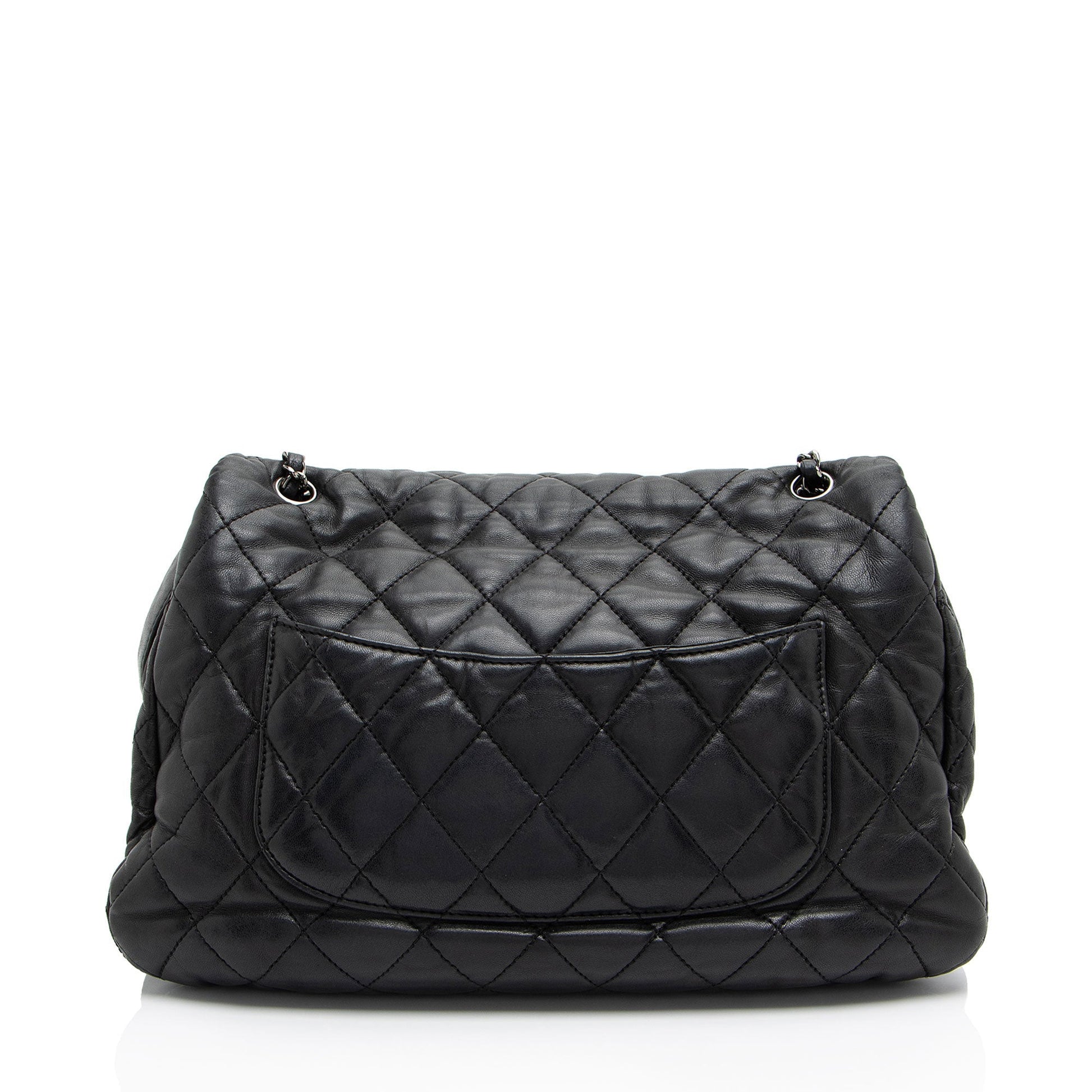 Chanel Lambskin 3 Accordion Maxi Flap Bag