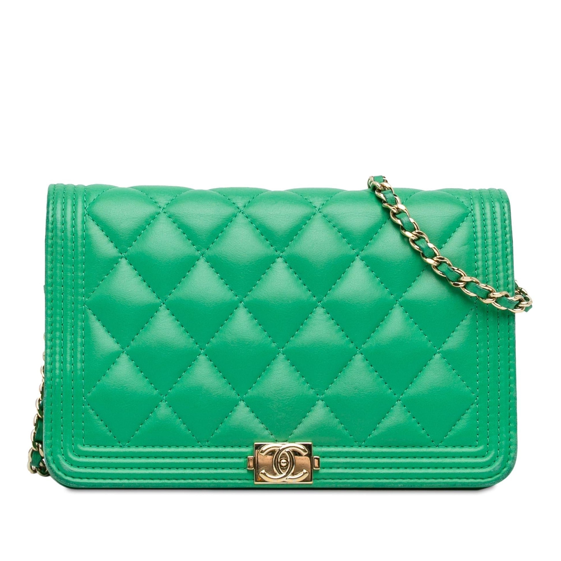 Chanel Lambskin Boy Wallet On Chain (SHG-UIsk0U) Crossbody