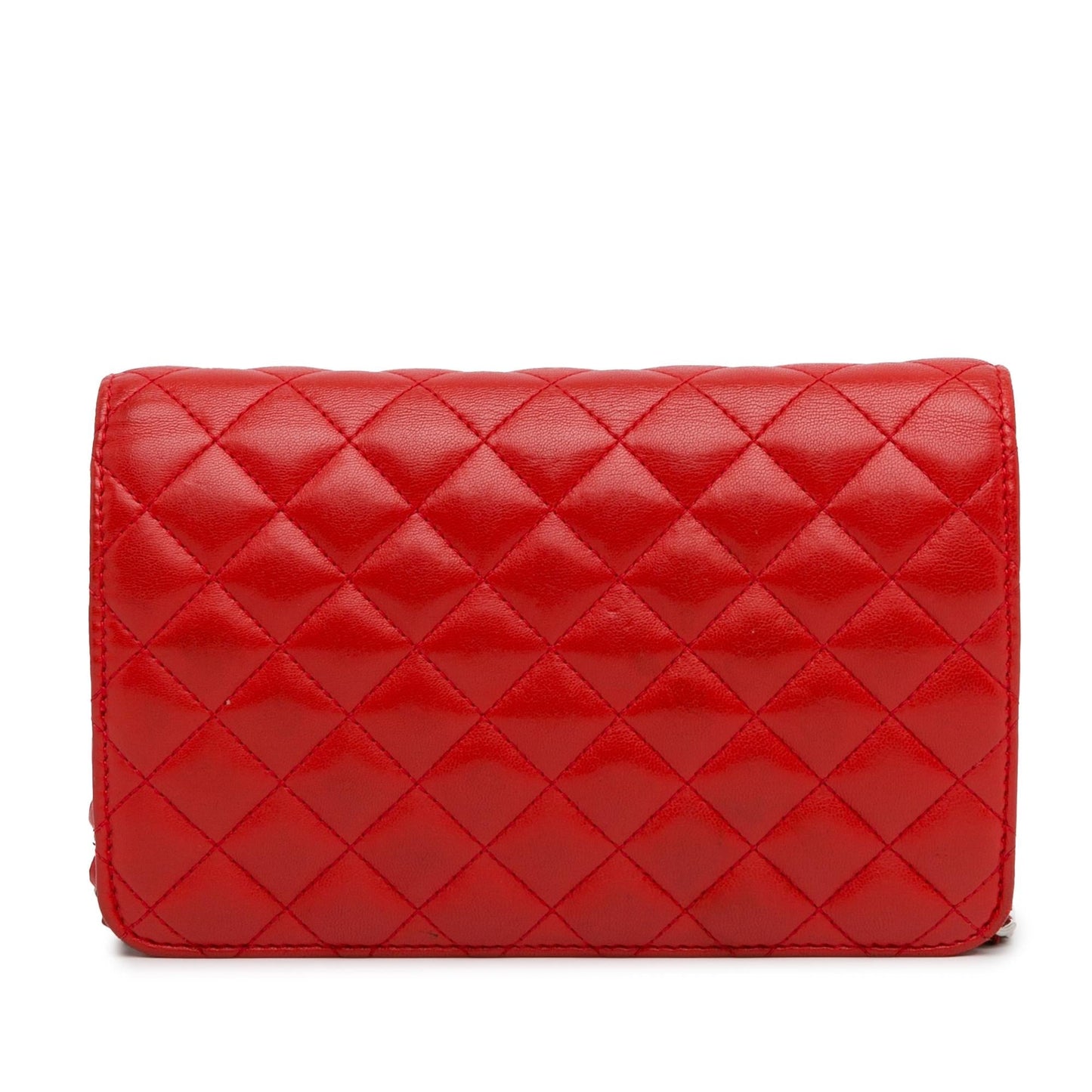 Chanel Lambskin Diamond CC Wallet on Chain (SHG-K03AWt) Crossbody