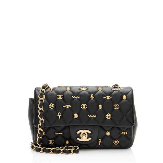 Chanel Lambskin Egyptian Amulet Rectangular Mini Flap Bag