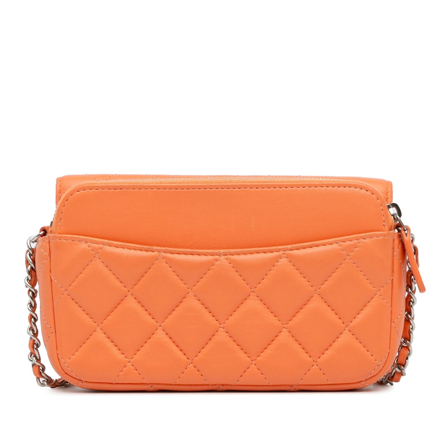 Chanel Lambskin Flap Phone Holder with Chain (SHG-7VHu6Y) Crossbody