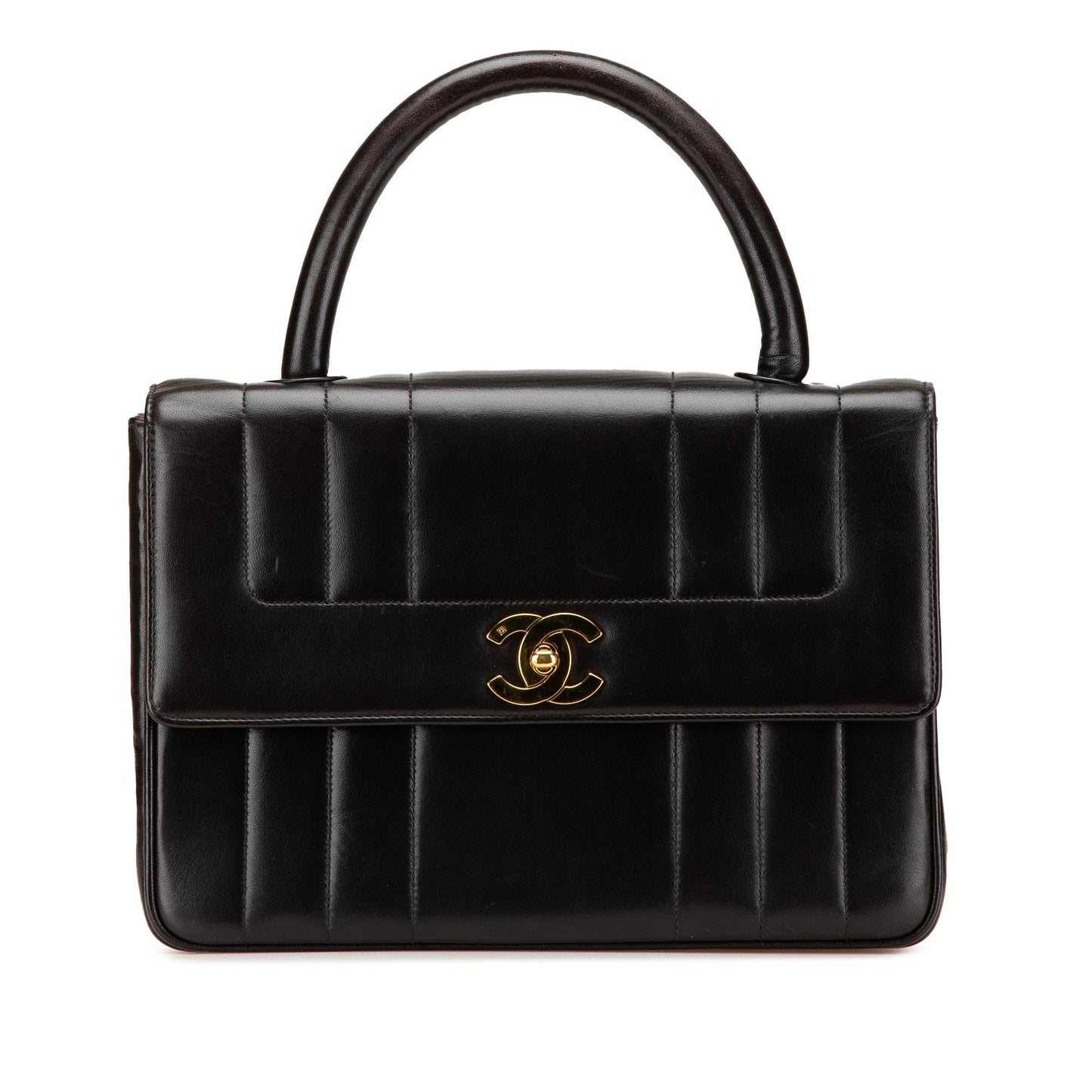 Chanel Lambskin Mademoiselle Kelly Top Handle Bag