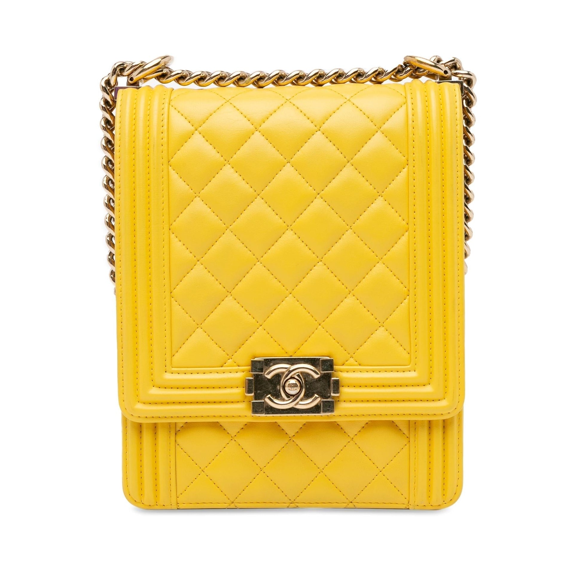 Chanel Lambskin North South Boy Flap (SHG-3yGVi5) Crossbody
