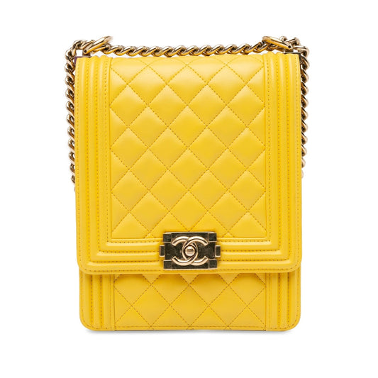 Chanel Lambskin North South Boy Flap (SHG-3yGVi5) Crossbody