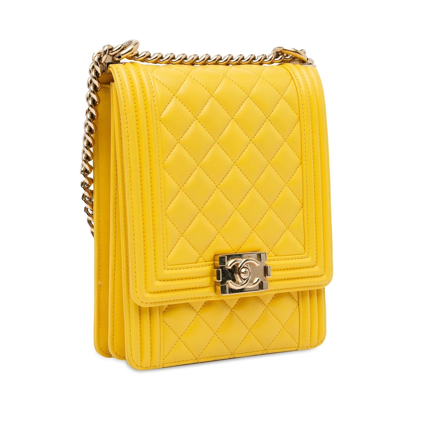Chanel Lambskin North South Boy Flap (SHG-3yGVi5) Crossbody