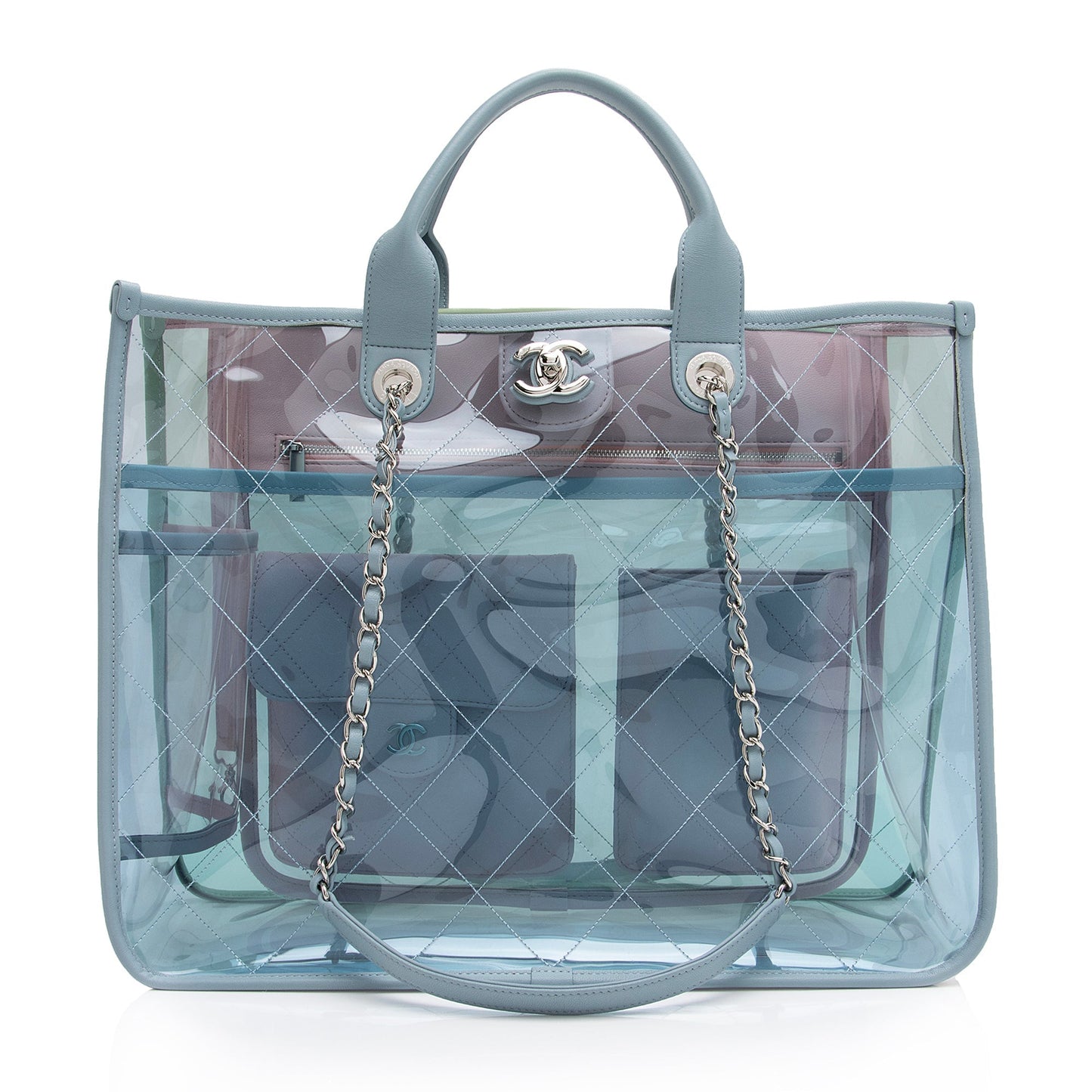 Chanel Lambskin PVC Coco Splash Medium Tote (SHF-y19ZqH)