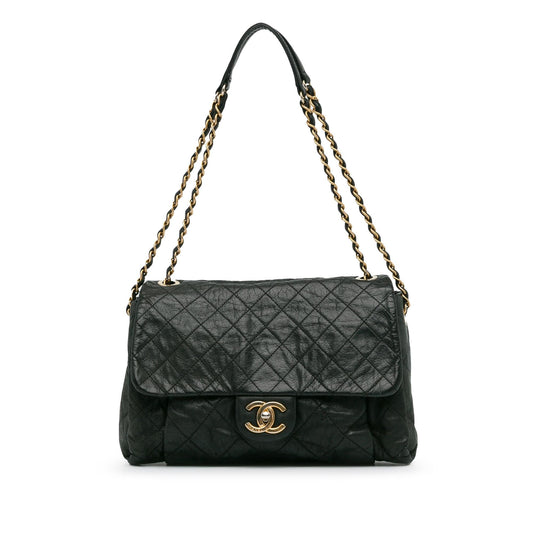 Chanel Large Aged Calfskin Chic Quilt Flap (SHG-qmJwT4) Shoulder Bag