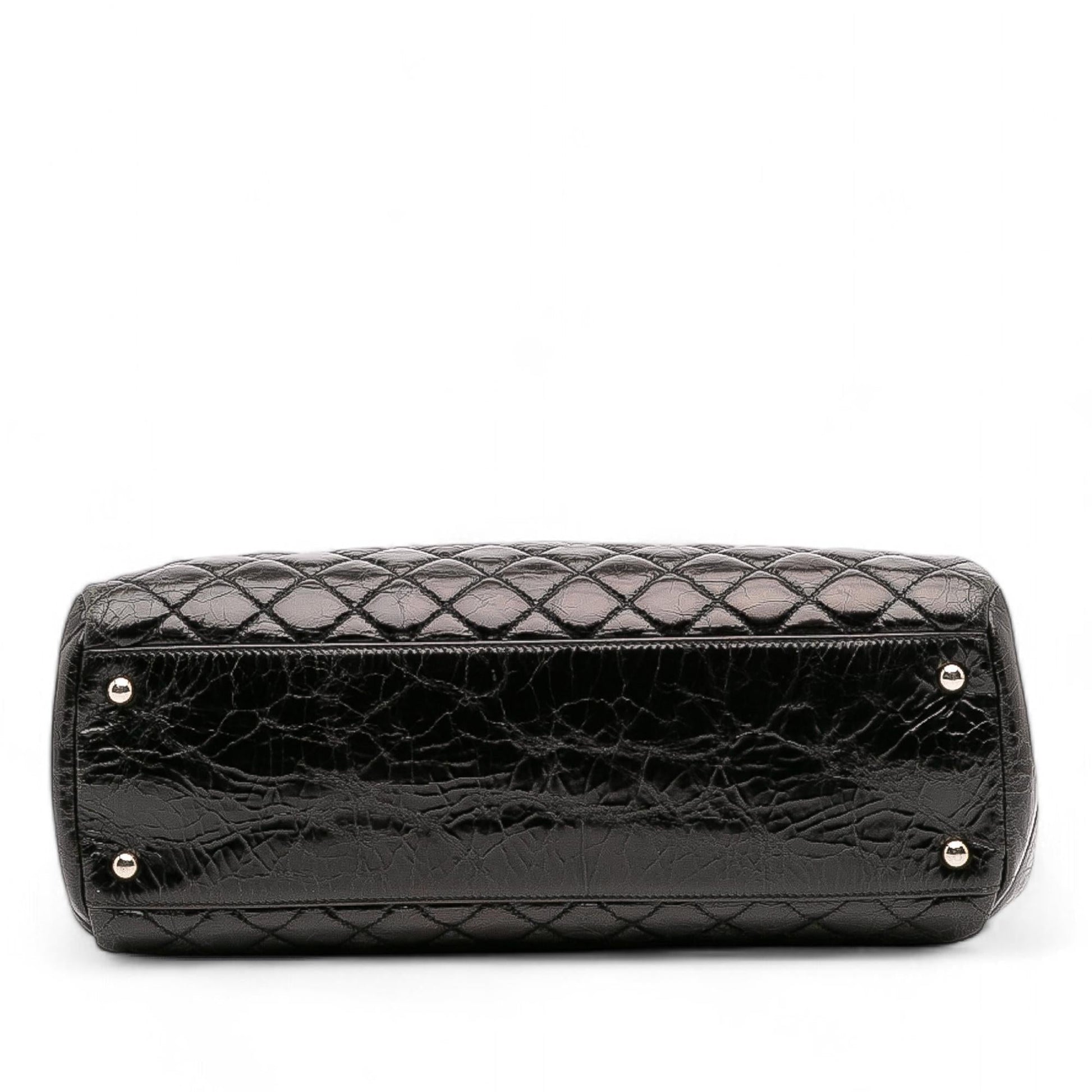 Chanel Large Aged Calfskin Just Mademoiselle Bowling Bag