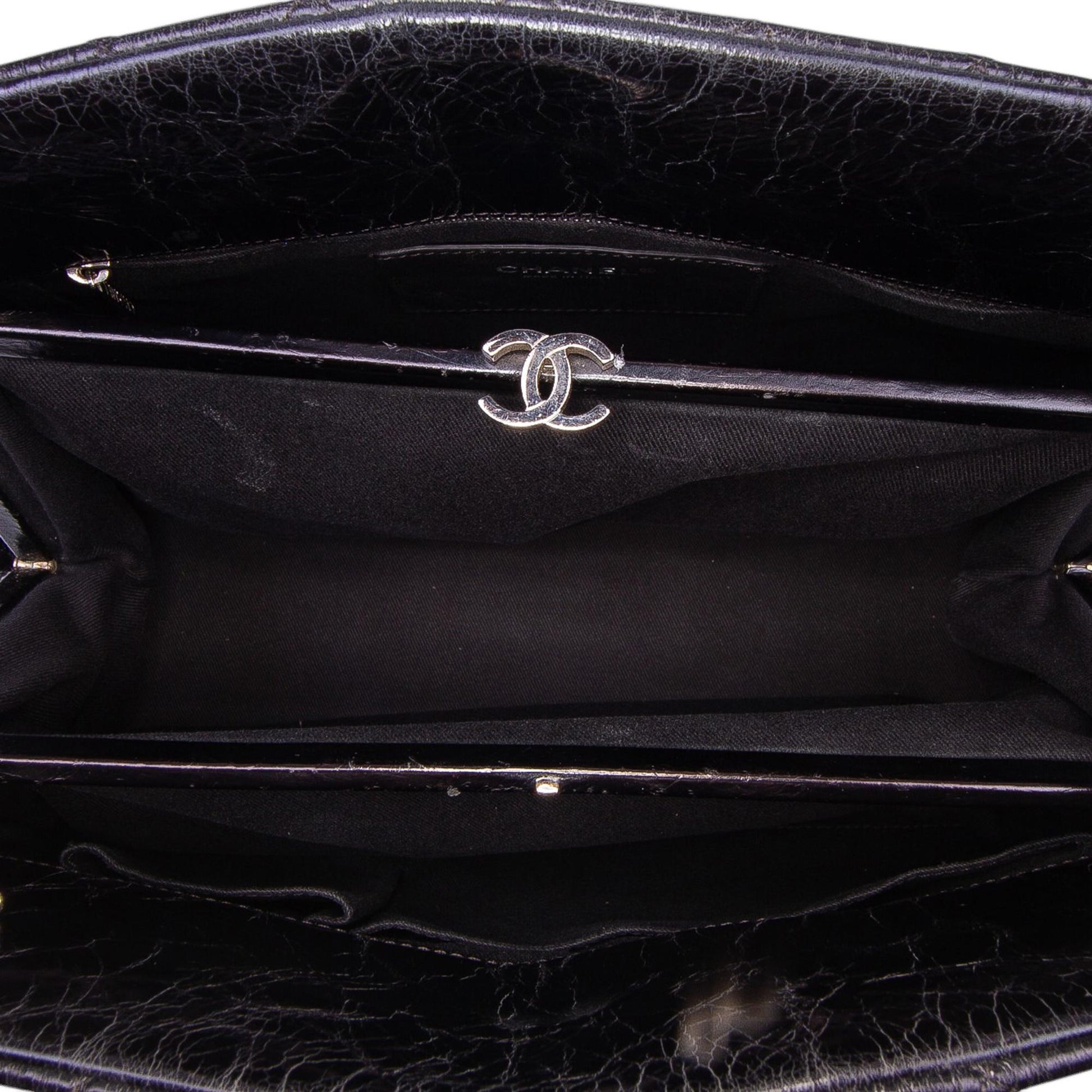 Chanel Large Aged Calfskin Just Mademoiselle Bowling Bag