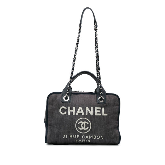 Chanel Large Deauville Bowling Satchel (SHG-qtePh4) Handbag