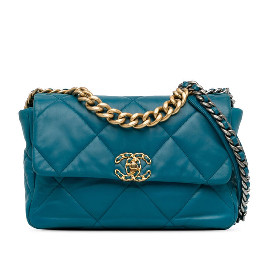 Chanel Large Lambskin 19 Flap (SHG-olIAoj) Shoulder Bag