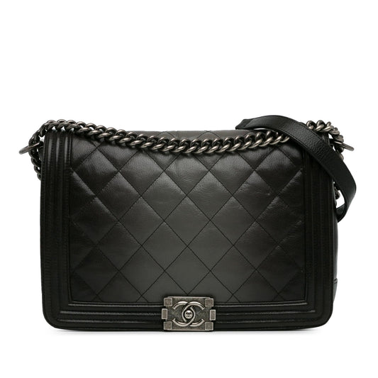 Chanel Large Ombre Calfskin Boy Flap (SHG-hOtY0Z) Crossbody