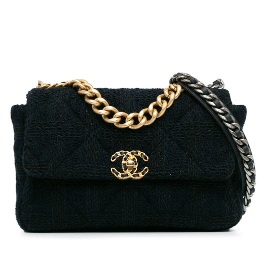 Chanel Large Tweed 19 Flap (SHG-r20HmT) Shoulder Bag
