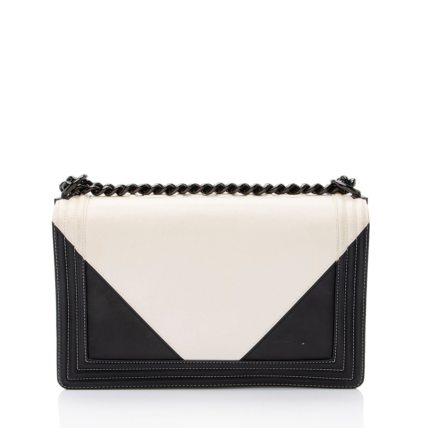Chanel Leather Geometric Medium Boy Bag