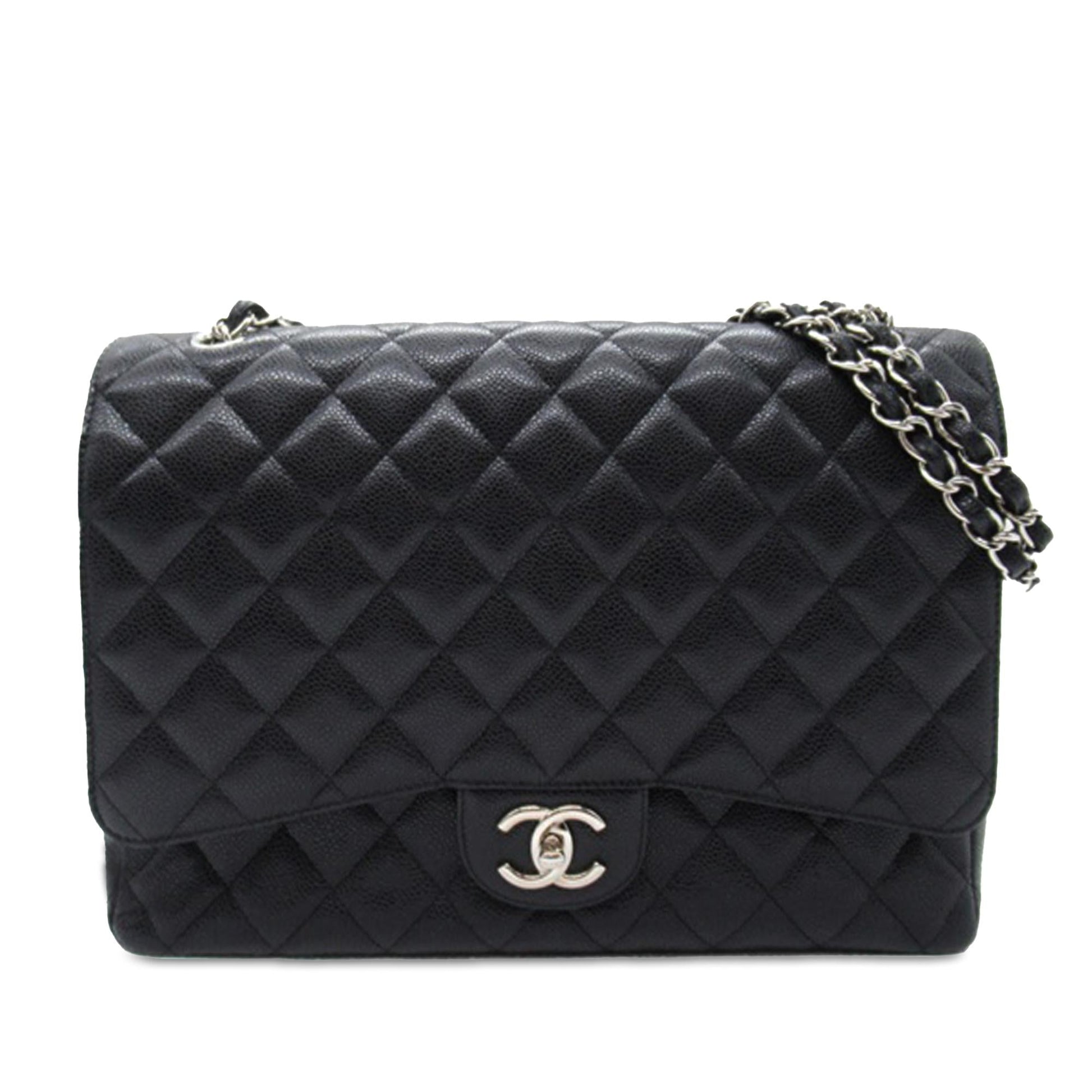 Chanel Maxi Classic Caviar Double Flap (SHG-vrfubg) Shoulder Bag