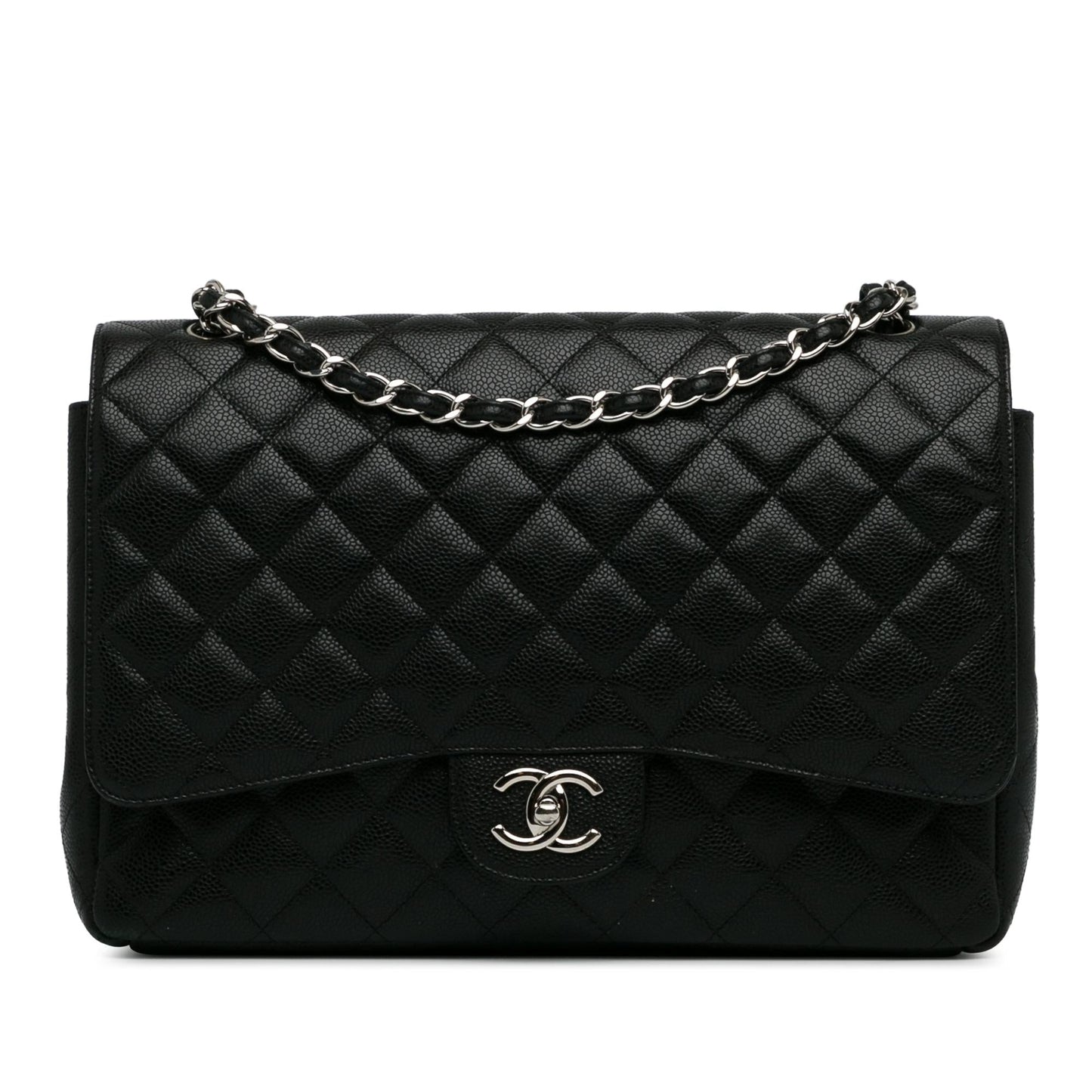 Chanel Maxi Classic Caviar Double Flap (SHG-UssHab) Shoulder Bag
