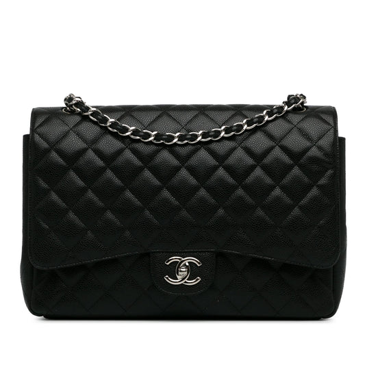 Chanel Maxi Classic Caviar Double Flap (SHG-UssHab) Shoulder Bag