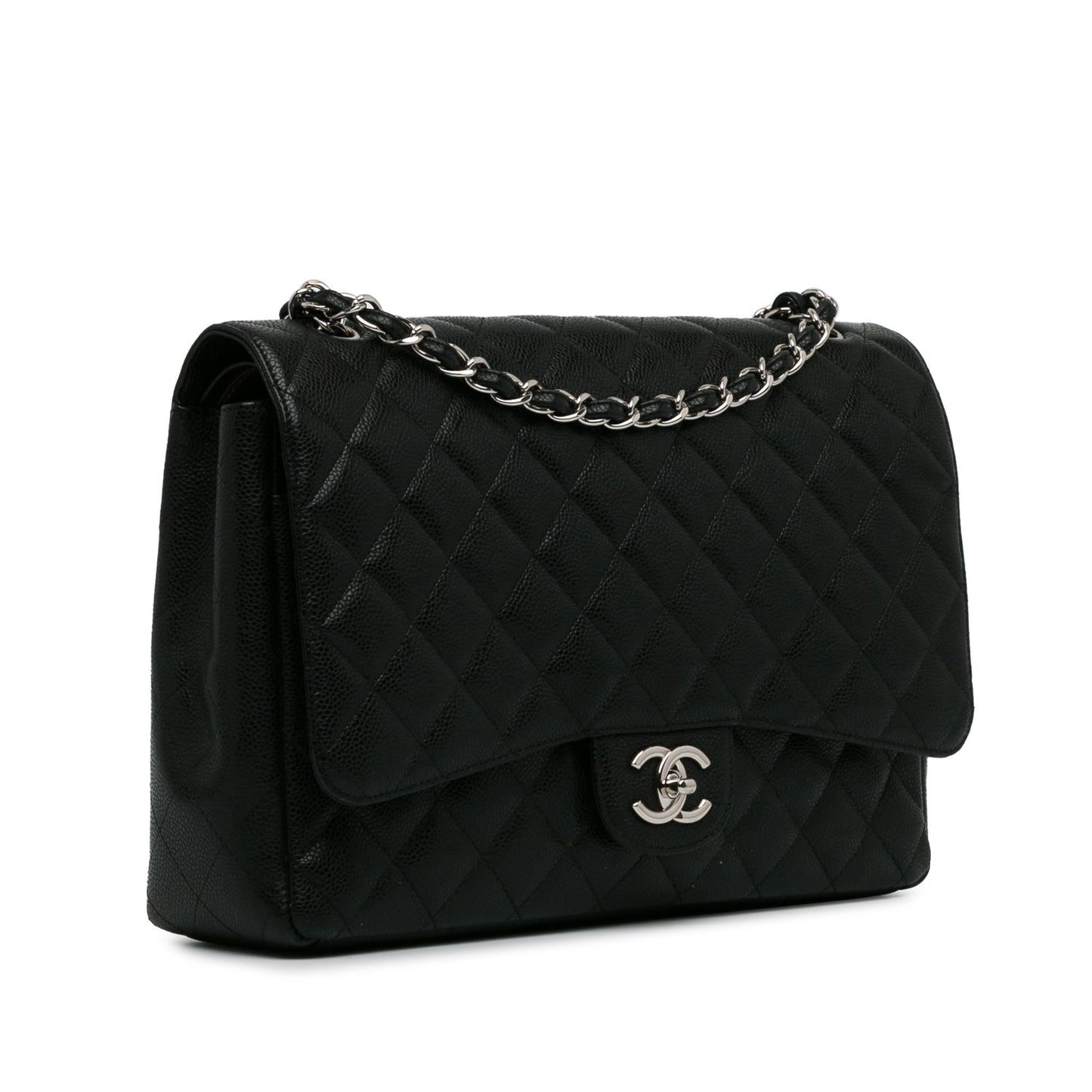 Chanel Maxi Classic Caviar Double Flap (SHG-UssHab) Shoulder Bag